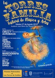 Cartel de Festival de Música y Artes · Las Torres de Cotillas, 2019