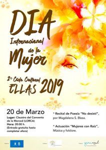Cartel de II Ciclo Cultural Ellas · Día Internacional de la Mujer, 2019