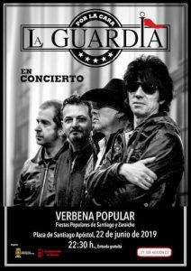 Cartel de Concierto y verbena popular · Santiago y Zaraiche, 2019