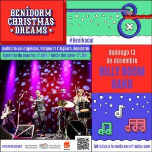 Cartel de Benidorm Christmas Dreams · Billy Boom Band, 2020
