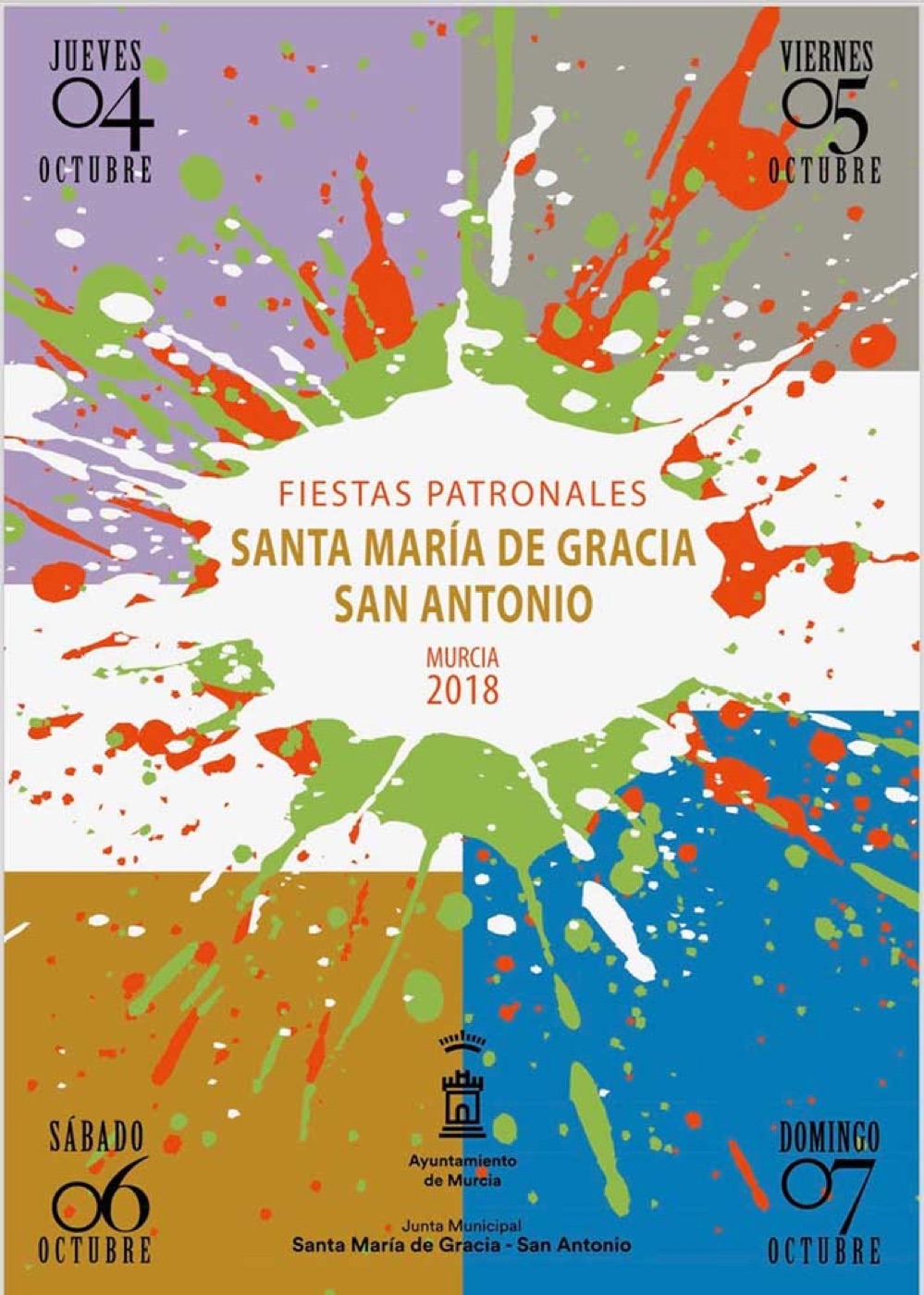 Cartel de Fiestas Patronales de Santa María de Gracia, 2018