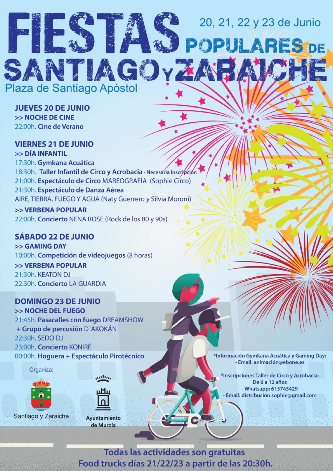 Cartel de Fiestas Populares de Santiago y Zaraiche, 2019