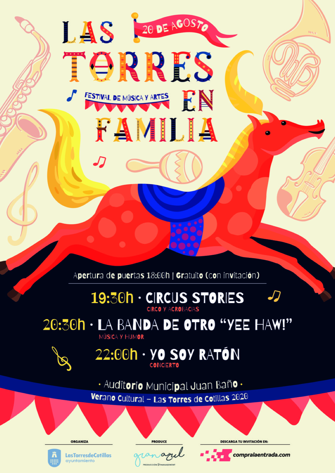 Cartel de Las Torres de Cotillas en familia, 2020