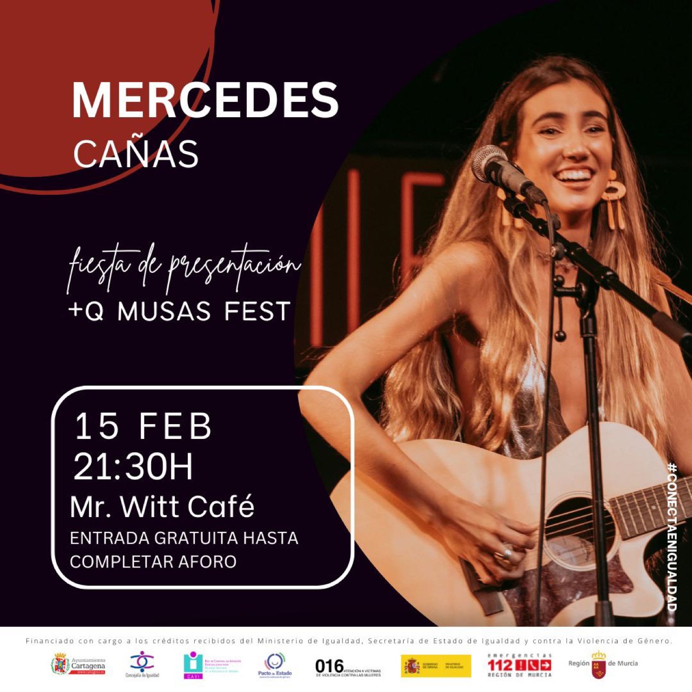 Cartel de Mercedes Cañas · Presentación Más que Musas Fest, 2023