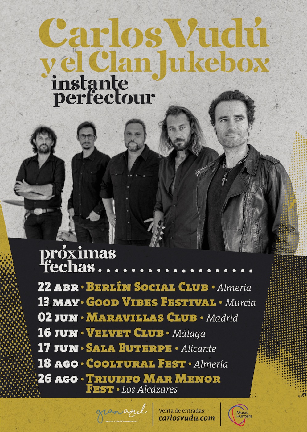 Cartel de Carlos Vudú y el Clan Jukebox · Perfect Tour, 2023