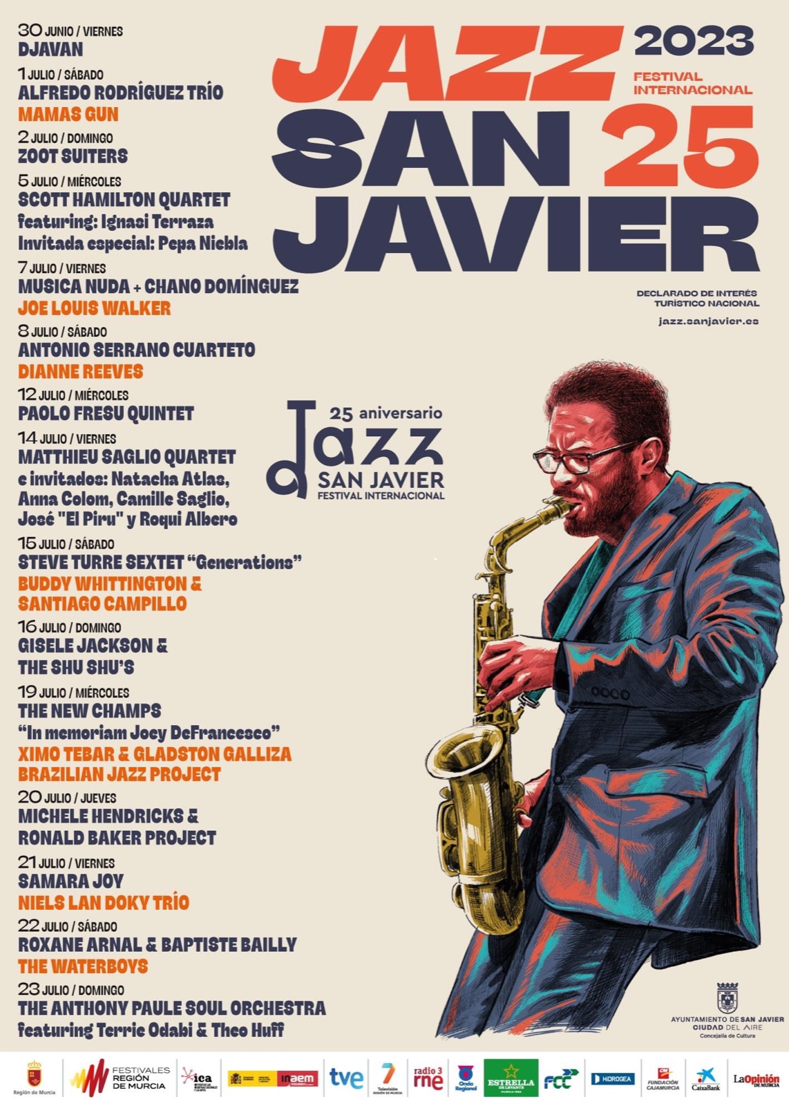 Cartel de Festival Internacional de Jazz de San Javier, 2023